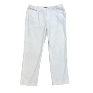 Lauren Ralph Lauren white jeans plus size mid rise bootcut jeans SZ 16W